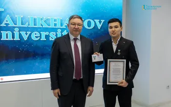 Today, the Rector of Ualikhanov University, Marat Syrlybayev, honored a student who demonstrated exceptional courage and heroism.